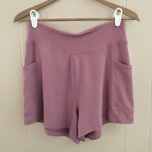 EUC soft french terry shorts with side pockets from Old Navy, S mauve, high rise
